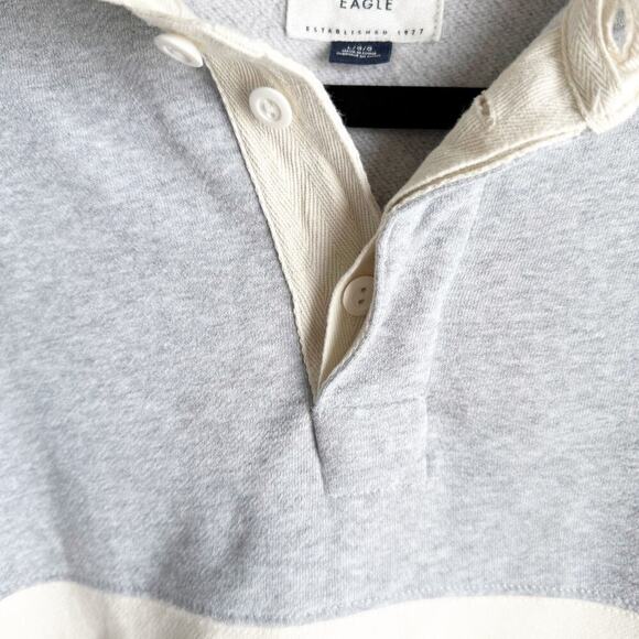 American Eagle AE Fleece Oversized Collared Los Angeles SPELLOUT Sweatshirt L - Picture 4 of 11